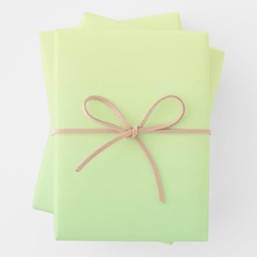 Geel en groen verloop inpakpapier vel (In situ)