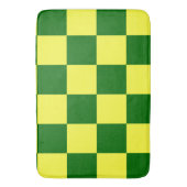 Geel en groen vierkant badmat (Voorkant Verticaal)
