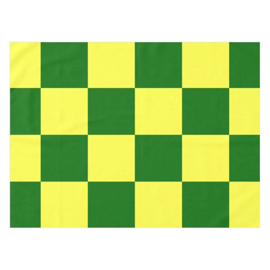 Geel en groen vierkant tafelkleed (Voorkant (Horizontaal))