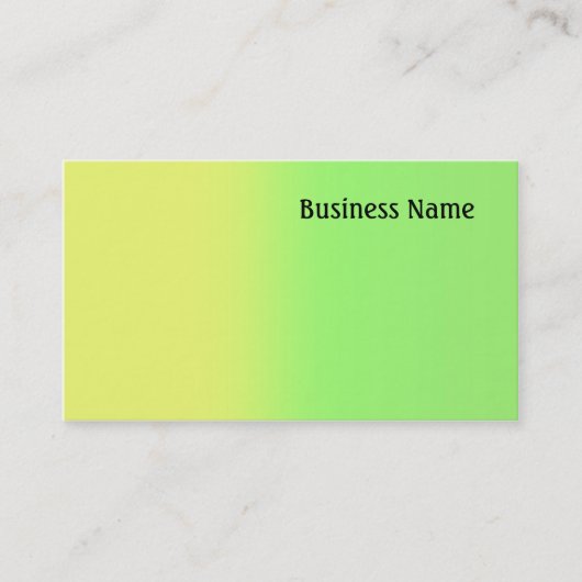 Geel en groen visitekaartje (Voorkant)