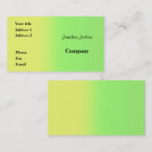 Geel en groen visitekaartje (Voorkant / Achterkant)