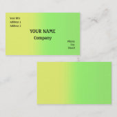 Geel en groen visitekaartje (Voorkant / Achterkant)