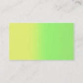 Geel en groen visitekaartje (Achterkant)