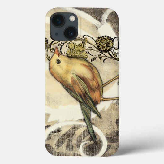 Geel en groen vogel op  achtergrond Case-Mate iPhone case (Achterkant)