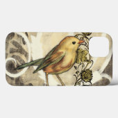 Geel en groen vogel op  achtergrond Case-Mate iPhone case (Achterkant (horizontaal))