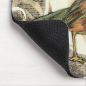 Geel en groen vogel op  achtergrond muismat (Hoek)