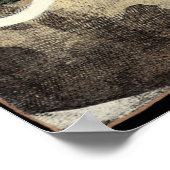 Geel en groen vogel op  achtergrond poster (Hoek)