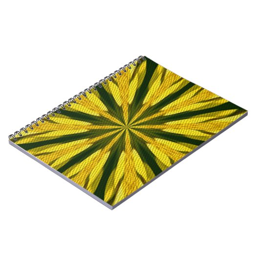 Geel en groen vormen Abstract kunstNotitieboek Notitieboek (Linkerzijde)