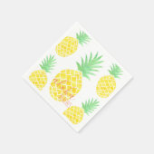 Geel en groen Waterverf Ananas Aloha Beaches Servet (Hoek)