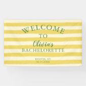 Geel en Groen Zomer Bachelorette-feestje Spandoek (Horizontaal)