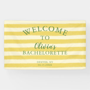 Geel en Groen Zomer Bachelorette Spandoek