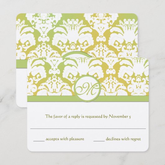  Geel en Groene Aardtonen RSVP (Voorkant / Achterkant)