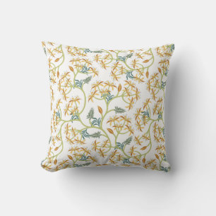 geel en groene bloemen barok kussen