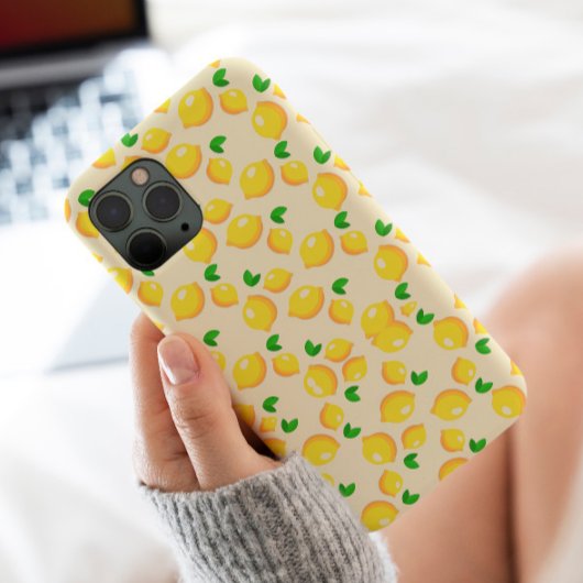  Geel en groene citroen op stijlvolle roze Case-Mate iPhone Case