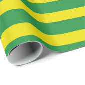 Geel en groenstrookpapier cadeaupapier (Rol Hoek)