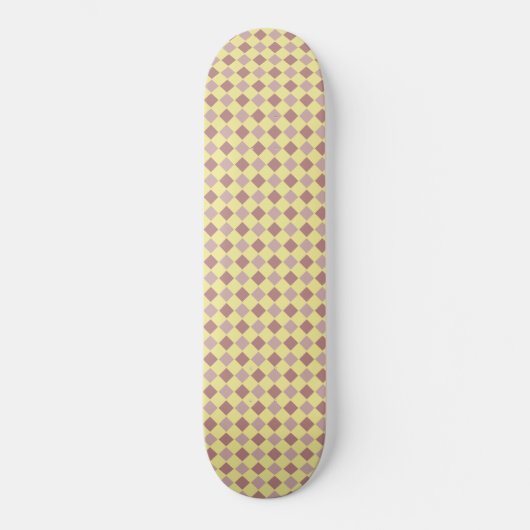 Geel en grootpastelpatroon persoonlijk skateboard (Voorkant)