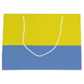 Geel en hemelblauw Grote Gift Bag Groot Cadeauzakje (Voorkant)