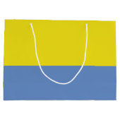 Geel en hemelblauw Grote Gift Bag Groot Cadeauzakje (Achterkant)