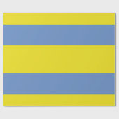 Geel en hemelblauw omslagpapier cadeaupapier (Vlak)