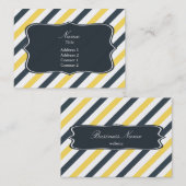 Geel en houtskool visitekaartje (Voorkant / Achterkant)