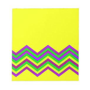 Geel en kleur chevron notitieblok