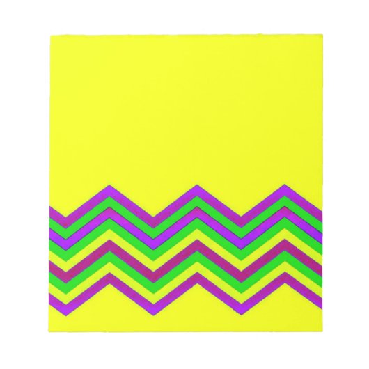 Geel en kleur chevron notitieblok (Voorkant)