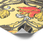 Geel en koraal Tulpen Kunst Nieuw Poster (Hoek)