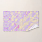 Geel- en lavendedoekset bad handdoek (Handdoek)