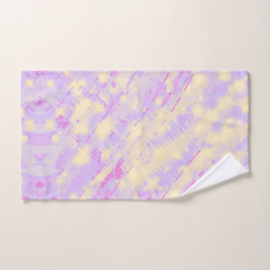 Geel- en lavendedoekset bad handdoek (Handdoek)