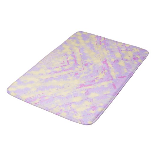 Geel en lavender Bath Mat (Gekanteld)