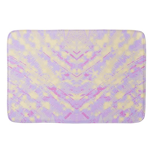 Geel en lavender Bath Mat (Voorkant)