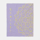 Geel en lavender Mandala Fleece Blanket (Voorkant)