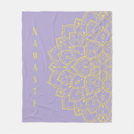 Geel en lavender Mandala Fleece Blanket