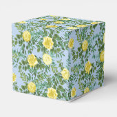 Geel en Licht Blauw Roos  Lentweduwen Bedankdoosjes (Achterkant)