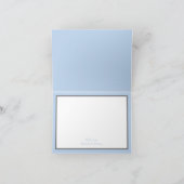 Geel en Licht Blauw Roos  Lentweduwen Bedankkaart (Binnen)