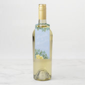 Geel en Licht Blauw Roos  Lentweduwen Flessenhanger (Op fles)