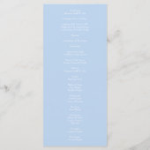 Geel en Licht Blauw Roos  Lentweduwen Menu (Achterkant)