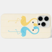 Geel en lichtblauw Case-Mate iPhone case (Achterkant (horizontaal))