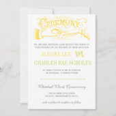 Geel en Limoen Modern Typografie Invite Kaart (Voorkant)