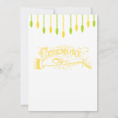 Geel en Limoen Modern  Typografie Invite Kaart (Achterkant)