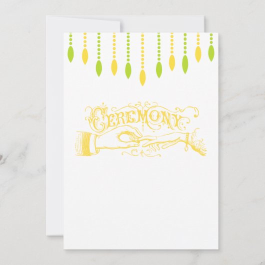 Geel en Limoen Modern Typografie Invite Kaart (Achterkant)