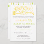 Geel en Limoen Modern  Typografie Invite Kaart (Voorkant / Achterkant)