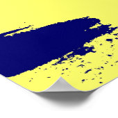 Geel en marineblauw Mabry Poster (Hoek)