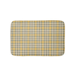 Geel en marineblauw patroonpatroon badmat