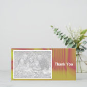 Geel en maroon Shadowed Bedankkaart (Staand voorkant)