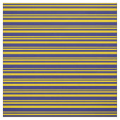 Geel en Midnight Blauw gekleurd Lined Pattern Stof (Swatch)