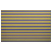 Geel en Midnight Blauw gekleurd Lined Pattern Stof (Fat Quarter)