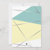 Geel en Mint Green Baptisme Kaart (Achterkant)