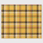 Geel en mosterd Buffalo Plaid Wrapping Paper Cadeaupapier (Vlak)