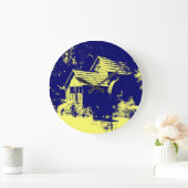 Geel en Navy Blue Mabry Mill Grote Klok (Huis)